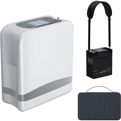 Portable Oxygen Concentrator — 93%, 1–7 L/min, Battery Powered